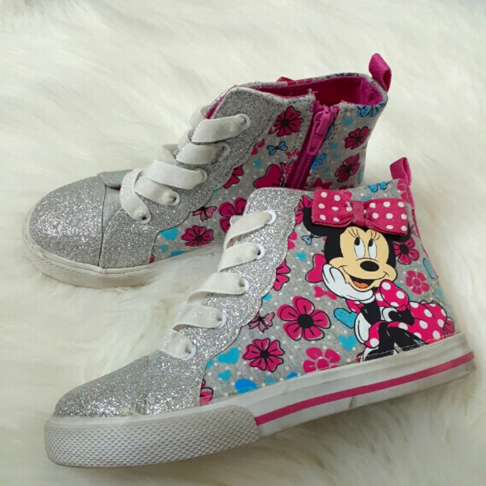 Disney Minnie mouse shoes with sparkles Sz 11